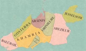 Map of the regions of Méniail