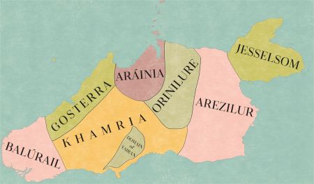 Map of the regions of Méniail