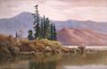 A painting of Lake Silvan in the Murzak Wilds.