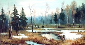 Painting of the Ganze swamp in Ivaié